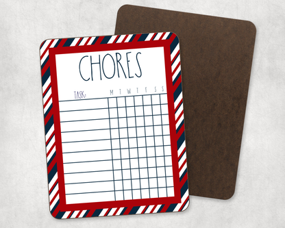 Chore Charts Dry Erase Board | Sandrepersonalization.