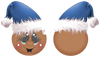 Santa hat ornaments | Sandrepersonalization.