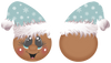 Santa hat ornaments | Sandrepersonalization.