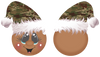 Santa hat ornaments | Sandrepersonalization.