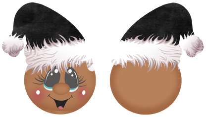 Santa hat ornaments | Sandrepersonalization.