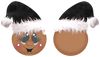 Santa hat ornaments | Sandrepersonalization.