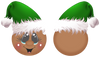 Santa hat ornaments | Sandrepersonalization.