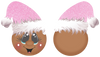 Santa hat ornaments | Sandrepersonalization.