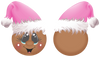 Santa hat ornaments | Sandrepersonalization.