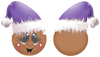 Santa hat ornaments | Sandrepersonalization.