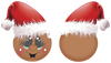 Santa hat ornaments | Sandrepersonalization.