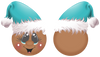 Santa hat ornaments | Sandrepersonalization.