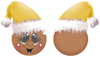 Santa hat ornaments | Sandrepersonalization.